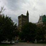 A darker shot of the U of T castle