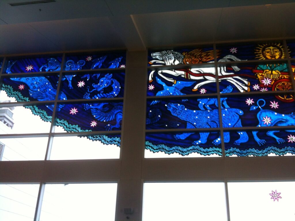 Left edge of the mural in Sea-Tac airport